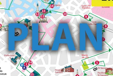 Téléchargez le plan de l'Urban trail de Lille